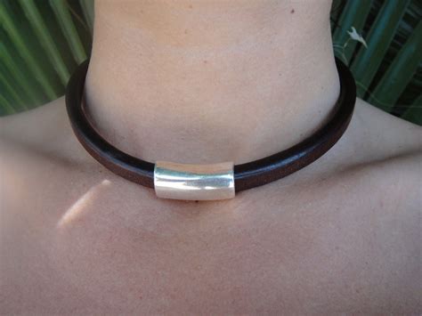 G2 - TINY TUBE CHOKER | Leather Choker 10 mm (3.93 ") with c… | Flickr