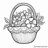 Flower Basket Coloring Pages  Free & Printable sketch template