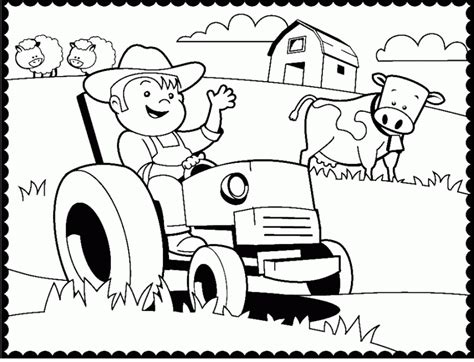 Free Farm Tractor Coloring Pages, Download Free Farm Tractor Coloring Pages png images, Free ...