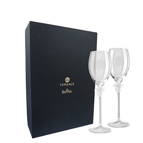 Rosenthal Versace White Wine Glasses Medusa Lumiere – Elegant Crystal ...