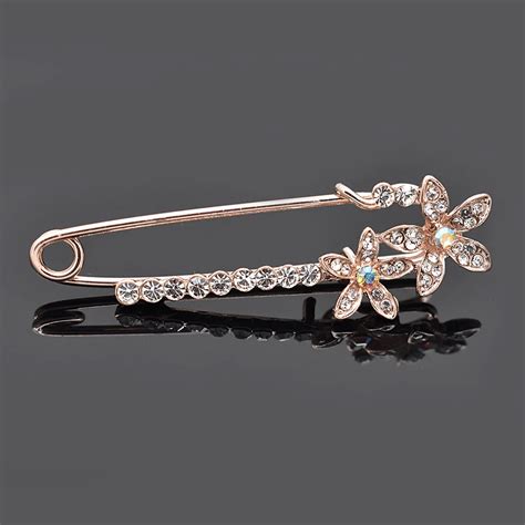 flower hijab pins fashion vintage brooch pins female broche for women boutonniere brooches ...