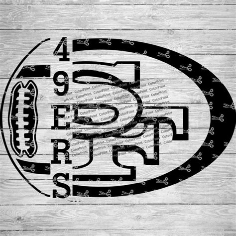 49ERS Football SVG,EPS & PNG Files - Digital Download files for Cricut ...