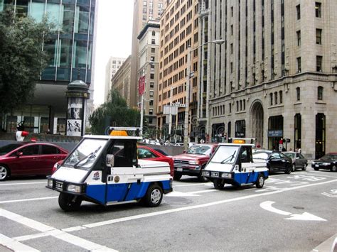 Small Police Cars On Street In San Francisco Editorial Stock Photo ...