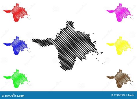 Hiiu County Republic of Estonia, Counties of Estonia Map Vector ...