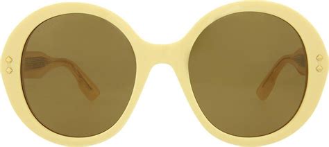 Buy Gucci Oversized Round Sunglasses 'Yellow/Brown' - GG1081S 30012874 ...