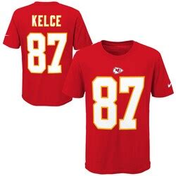 Youth Kansas City Chiefs #87 Travis Kelce Red Mainliner Name & Number T-Shirt