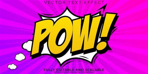 Free Vector | Comic book text effect editable cartoon and pop art text ...