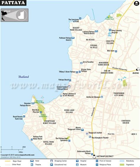 Pattaya Map, City Map of Pattaya, Thailand | Pattaya, Thailand holiday ...