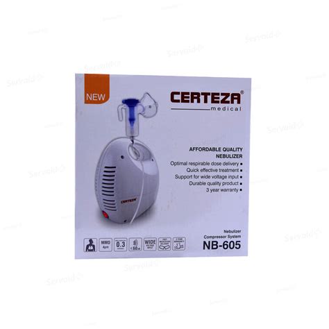 Certeza Nebulizer Compressor System - Certeza NB 605 White & Brown ...