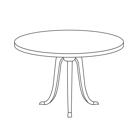 Round Coffee Table Clipart
