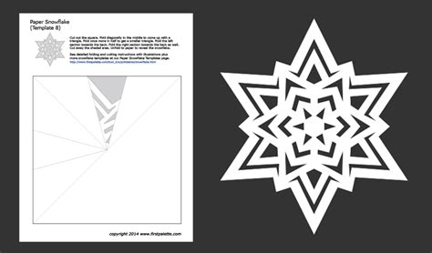 Paper Snowflake Templates | Free Printable Templates & Coloring Pages | FirstPalette.com