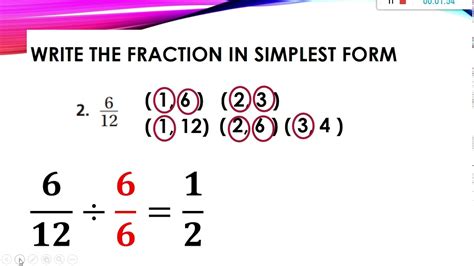 Lesson 6.3 Simplest Form Practice (Grade 4) - YouTube