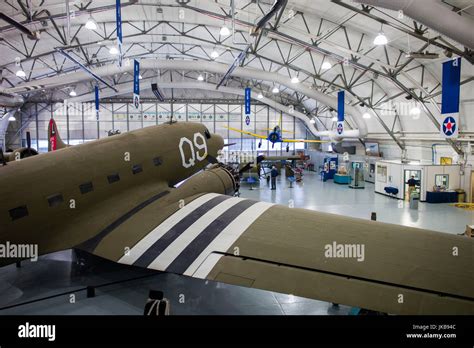 USA, Delaware, Dover, Dover Air Force Base, Air Mobility Command Museum, WW2-era C-47 transport ...