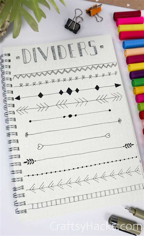 17 Bullet Journal Divider Ideas - Craftsy Hacks