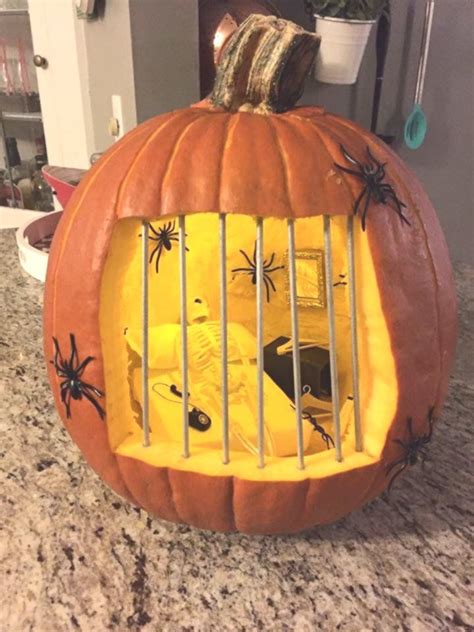 Pumpkin Jail | Pumpkin carving, Halloween pumpkins, Halloween pumpkins carvings