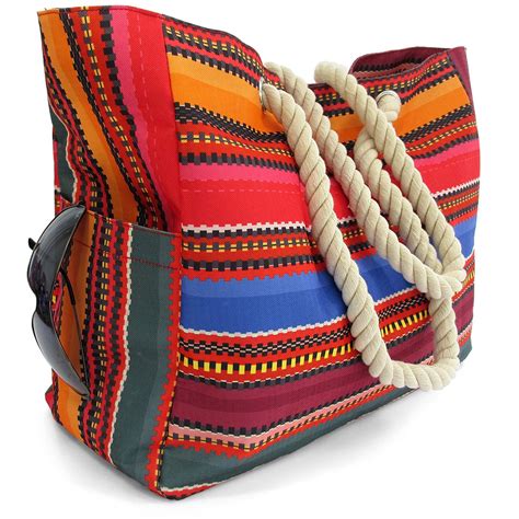 Beach Bag Tote Large women pockets Waterproof Canvas Shoulder Summer ...