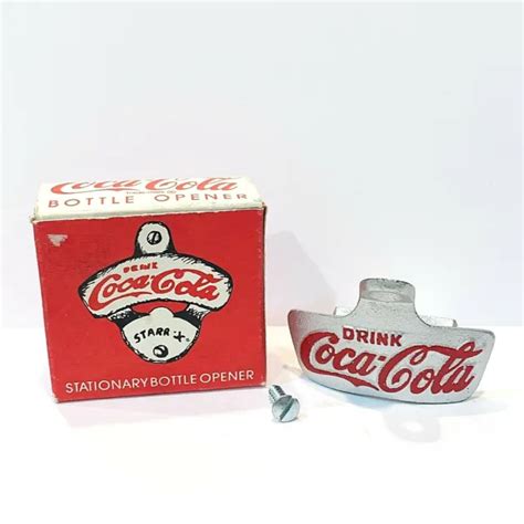 VINTAGE STARR X Coca Cola Coke Wall Mount Bottle Opener w Original Box & Screws $21.50 - PicClick