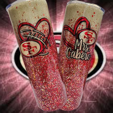 49ers Glitter Tumbler - Etsy