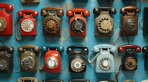 Composition Of Various Vintage Phones Background, Phone, Telephone, Vintage Background Image And ...