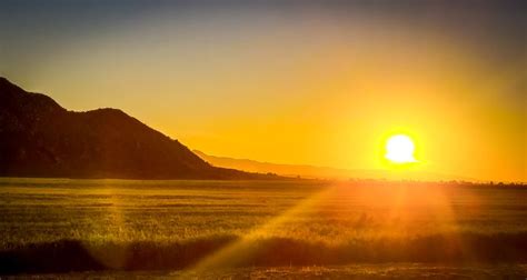 Sunset over fields of gold | Stock images free, Photo, Stock photos