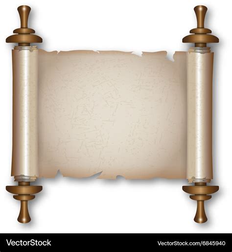 Ancient scroll with handles Royalty Free Vector Image