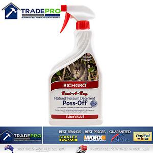 Poss Off® 1Ltr Possum Deterrent Rabbit Animal Repellent Pet Safe Spray ...