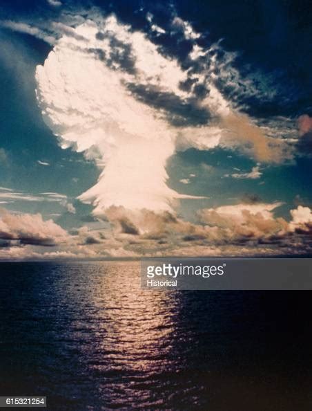 The mushroom cloud from Ivy Mike, one of the largest nuclear blasts... News Photo - Getty Images