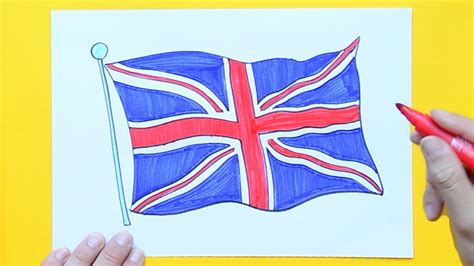 How to draw the Union Jack - National Flag of United Kingdom - YouTube