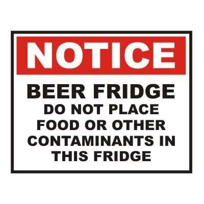 BEER FRIDGE' Sticker. Buy stickers for camper vans.