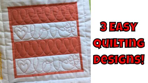 Three Easy Machine Quilting Designs - Beginner Quilting Tutorial with Leah Day - YouTube