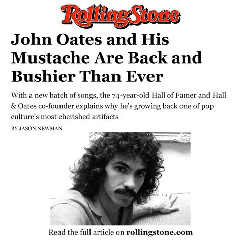 John Oates and His Mustache Are Back and Bushier Than Ever – Rolling Stone – John Oates