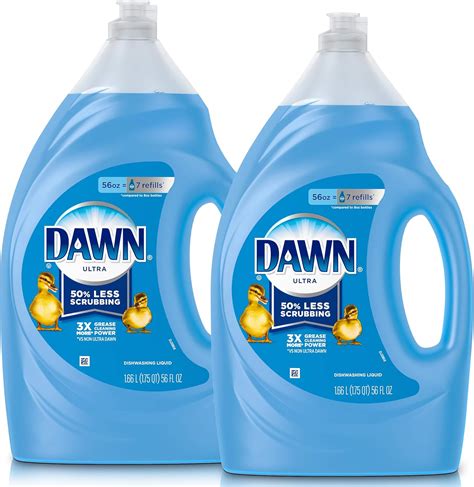 Dawn Ultra Dishwashing Liquid Original Scent, 56 Fluid Ounce, 2 Count ...