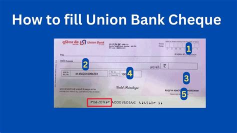 How to Fill a Cheque of Union Bank: Your 7 Step-by-Step Guide