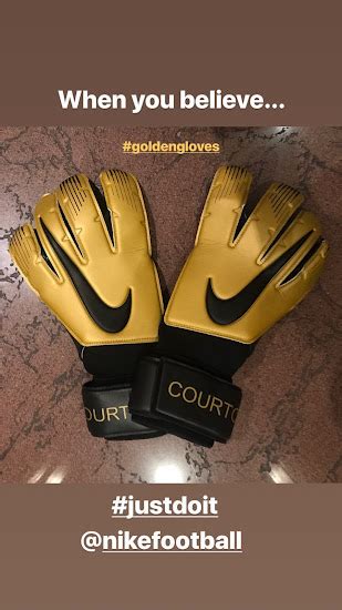 Sell Nike Creates Custom Golden Gloves for Thibaut Courtois - Footy Headlines