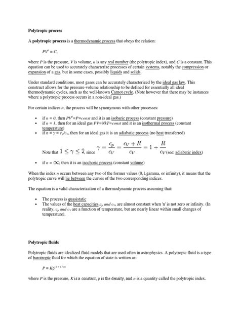 Polytropic Process | Gases | Systems Theory