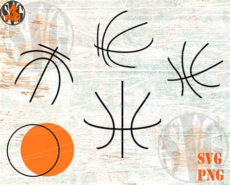 Basketball Lines SVG PNG Sport Svg Files for Cricut, Basket Ball Svg ...