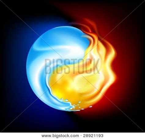 Yin-yang Water Fire Vector & Photo (Free Trial) | Bigstock