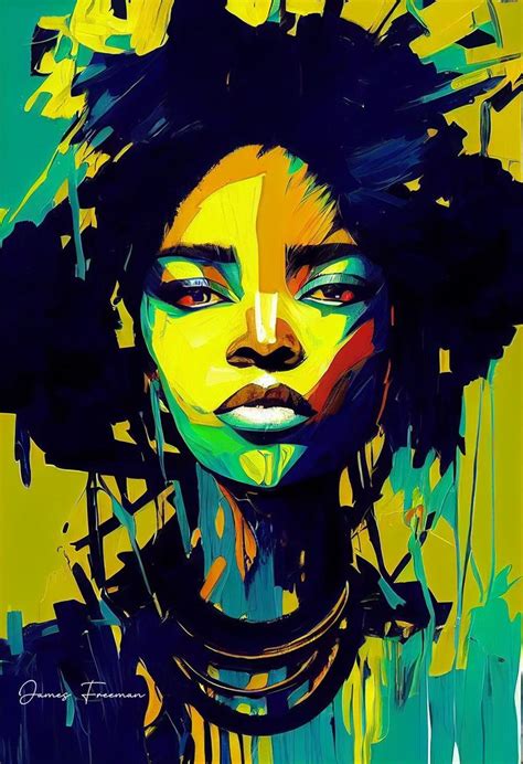 Black Women Art! Modern Art Canvas Painting, Black Art Painting, Art Painting Gallery, Digital ...