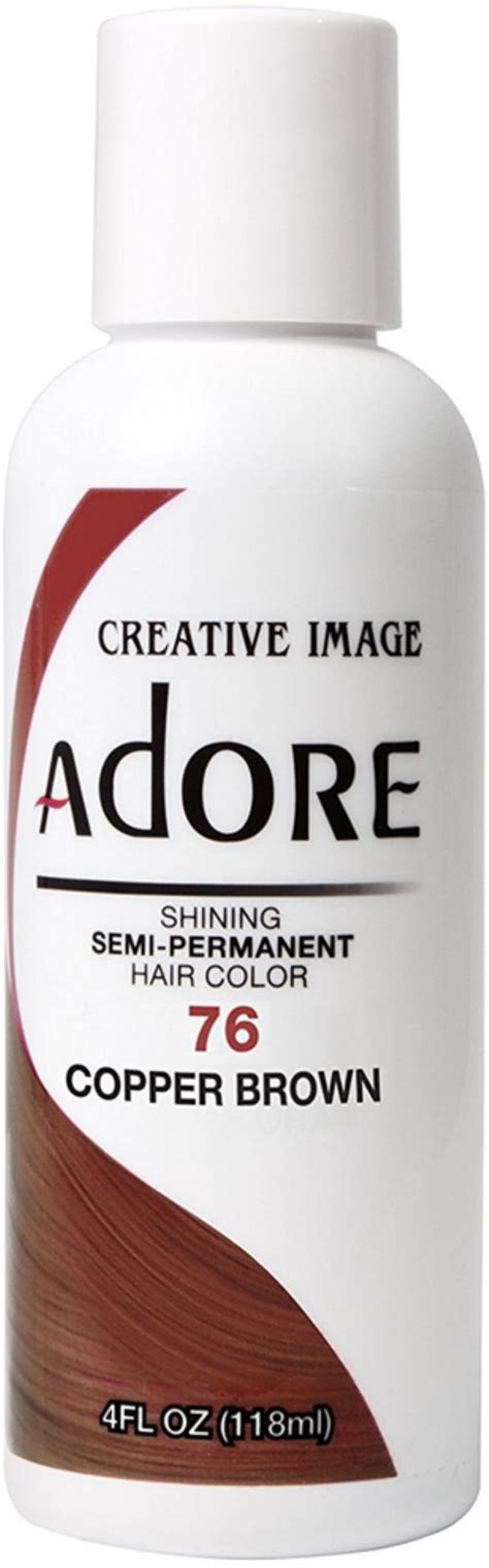 Creative Images Systems Adore Semi-Permanent Hair Color, [076] Copper Brown, 4 fl oz - Walmart.com