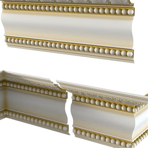 classic plaster cornice 3d model