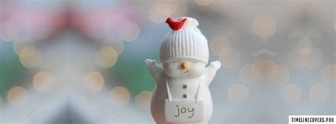 Cute Christmas Joy Snowman Facebook Cover Photo