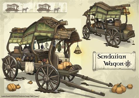 Faldor's/Senderian people wagon, Loanne Rosset on ArtStation at https://www.artstation.com ...