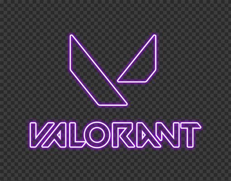 HD Valorant Purple Neon Logo With Symbol PNG | Citypng