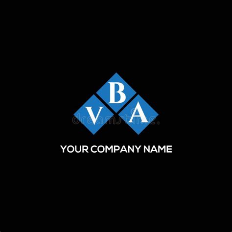 VBA Letter Logo Design on BLACK Background. VBA Creative Initials ...