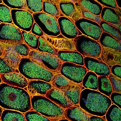 Confocal Microscopy Of Plant Tissue Photograph - Confocal Microscopy Of Plant Tissue Fine ...