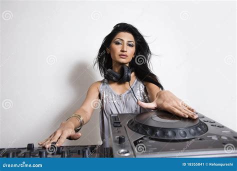 Female Dj Stock Image - Image: 18355841