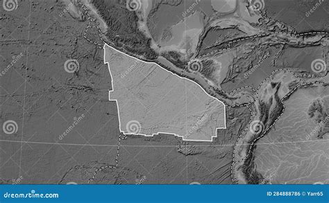 Cocos Plate - Boundaries. Grayscale Map Stock Illustration - Illustration of temblor, activity ...