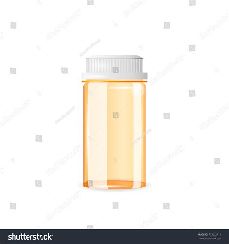 Closed Empty Pill Bottle Realistic Vector Stock Vector (Royalty Free ...