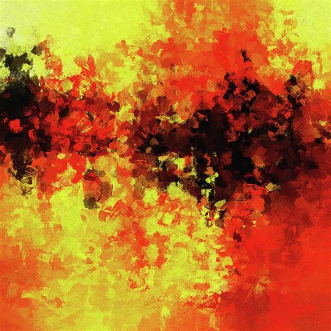 Yellow, Red and Black Painting by Inspirowl Design - Pixels