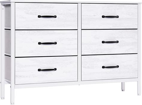 HOMCOM Modern Chest of Drawers, 5 Drawer Storage Cabinet with Metal ...